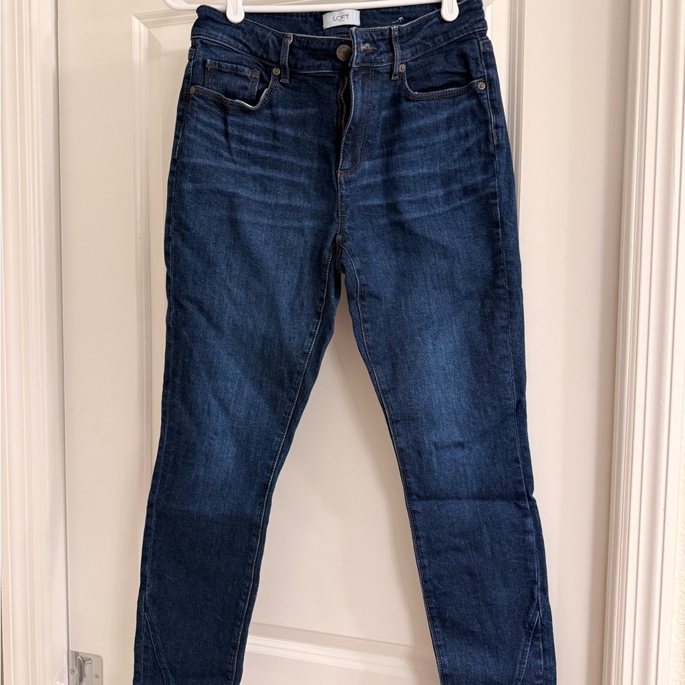 LOFT Women's Deep Indigo Skinny Jeans